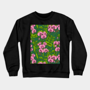 Sweet peas and bumblebees 3 Crewneck Sweatshirt